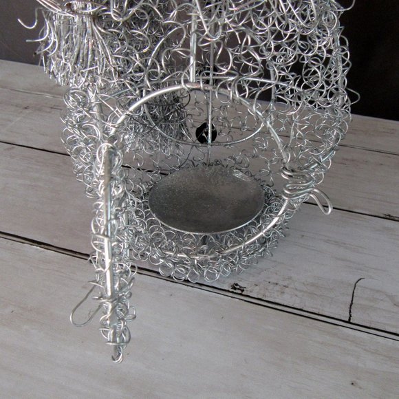 Wire mesh snowman candle holder - 15" tall - Picture 11 of 11